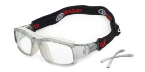 Alberta Clear Prescription Sports Goggles - Interchangeable temple arms and headband - Soccer, Basketball, Baseball