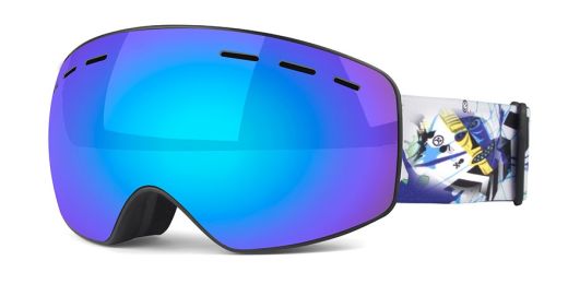 Matrix Hero Kids and Youth Prescription Ski and Snowboard Goggles Blue - Dual Layer Anti Fog Lenses - Impact Resistance and UV Blocking Lenses