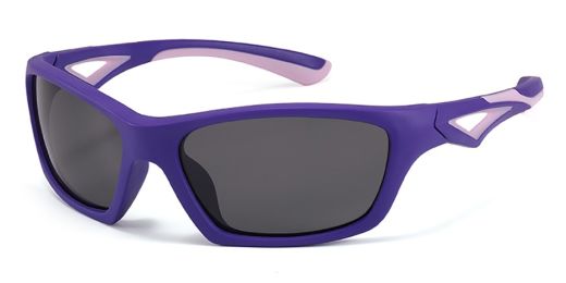 Olivia Purple Prescription Sports Goggles For Kids - Bendable Impact Resistant  - Youth Soccer, Football, Basketball, Baseball Glasses 