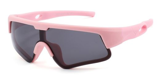 Liam Pink Prescription Sports Goggles For Kids - Bendable Impact Resistant  - Youth Soccer, Football, Basketball, Baseball Glasses 