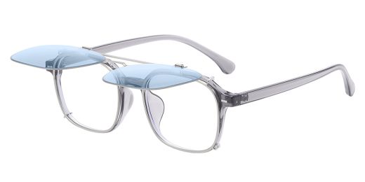 Newhall  Prescription Eyeglasses - Polarized Clip On Sunglasses - Dual Detachable and Flip Up Design for Indoor Outdoor Use 