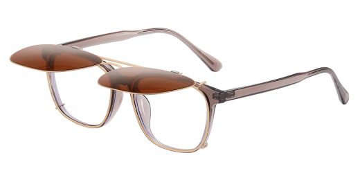 Ceres Prescription Eyeglasses - Polarized Clip On Sunglasses - Dual Detachable and Flip Up Design for Indoor Outdoor Use 