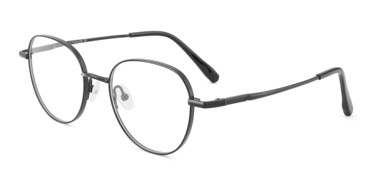 Eliot Pure Titanium Prescription Eyeglasses Black - Spring Hinge Glasses