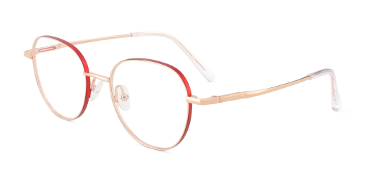 Eliot Pure Titanium Prescription Eyeglasses Red - Spring Hinge Glasses