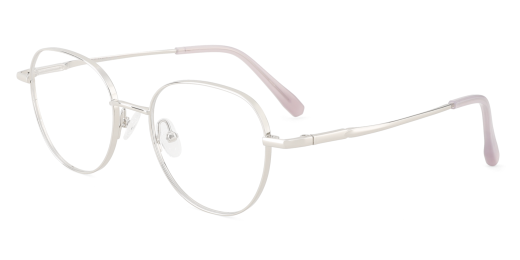 Eliot Pure Titanium Prescription Eyeglasses Silver - Spring Hinge Glasses