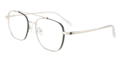 Garland Pure Titanium Prescription Eyeglasses Silver - Spring Hinge Glasses