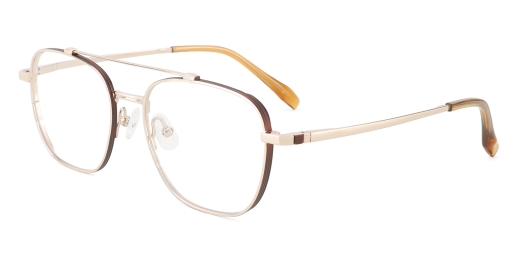 Garland Pure Titanium Prescription Eyeglasses Black Gold - Spring Hinge Glasses