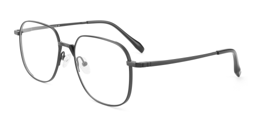 Mckinney Pure Titanium Prescription Eyeglasses Black - Spring Hinge Glasses