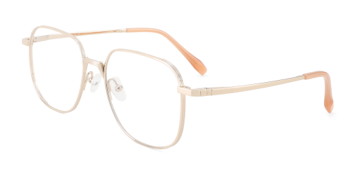 Mckinney Pure Titanium Prescription Eyeglasses Gold - Spring Hinge Glasses