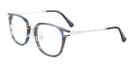 Hailey Prescription Glasses Blue Demi - Spring Hinge Eyeglasses