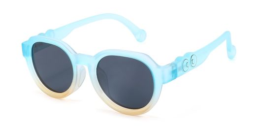 Elijah Light Blue RX Sunglasses For Youth - Kids Friendly Impact Resistant   - Boys and Girls Prescription Eyeglasses 