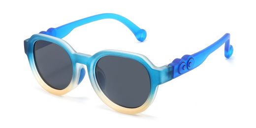 Elijah Blue RX Sunglasses For Youth - Kids Friendly Impact Resistant   - Boys and Girls Prescription Eyeglasses 