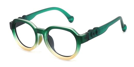Elijah Green RX Glasses For Youth - Kids Friendly Impact Resistant   - Boys and Girls Prescription Eyeglasses 