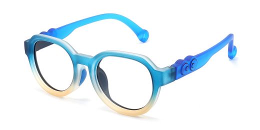 Elijah Blue RX Glasses For Youth - Kids Friendly Impact Resistant   - Boys and Girls Prescription Eyeglasses 