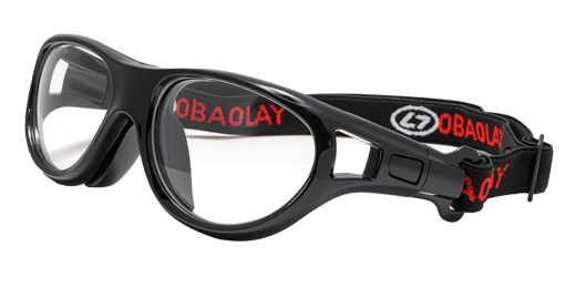 Atlas Prescription Sports Goggles Black - Interchangeable temple arms and headband - Soccer, Basketball, Baseball Glasses