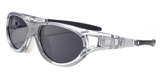 Atlas Prescription Sports Goggles Grey - Interchangeable temple arms and headband - Soccer, Basketball, Baseball Glasses