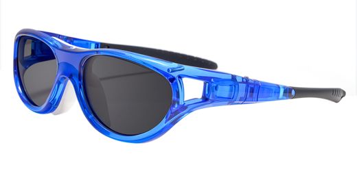 Atlas Prescription Sports Goggles Blue - Interchangeable temple arms and headband - Soccer, Basketball, Baseball Glasses