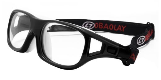 Sierra Prescription Sports Goggles Black - Interchangeable temple arms and headband - Soccer, Basketball, Baseball Glasses